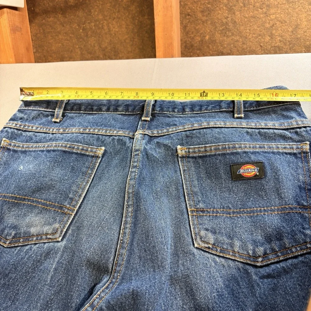 Dickies Jeans Mens 38x30 Blue Denim Relaxed Fit Straight Leg Work Pants